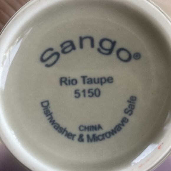 Sango Rio Taupe 5150 Set of 4 Mugs - Picture 6 of 6